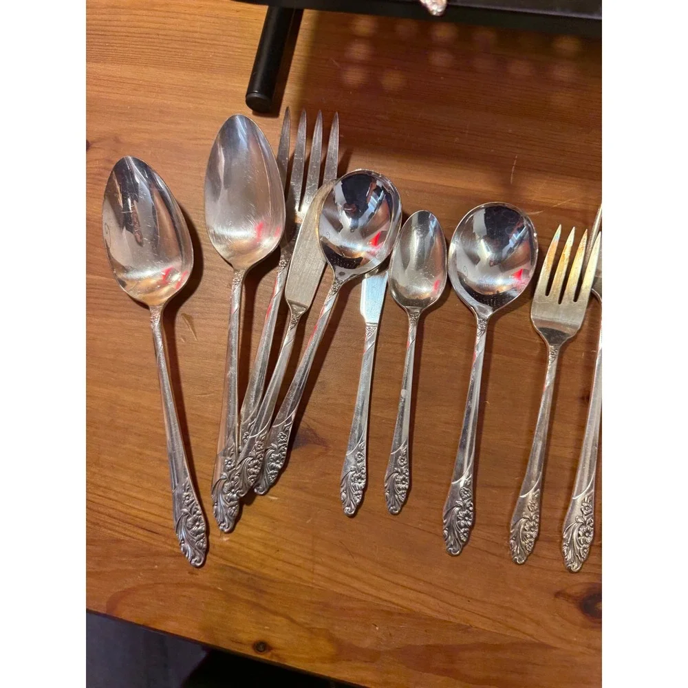 Community Evening Star Silverplate Flatware Set 52 Pc Service for 8 - Picture 5 of 6